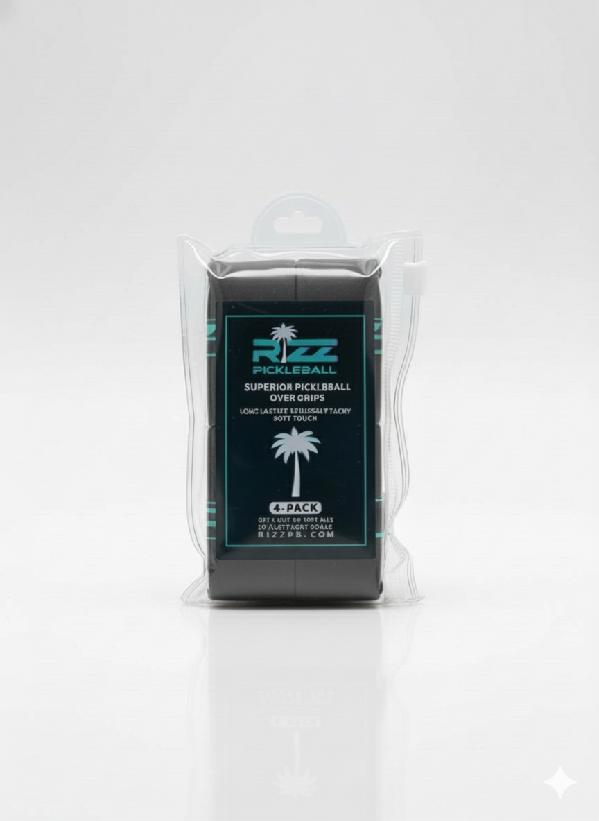 RIZZ GRIPS 4 PACK TACKY - BLACK