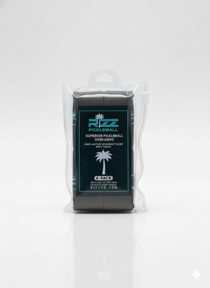 RIZZ GRIPS 4 PACK TACKY - BLACK