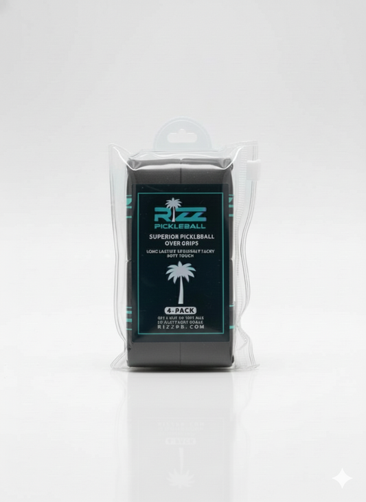 RIZZ GRIPS 4 PACK TACKY - BLACK