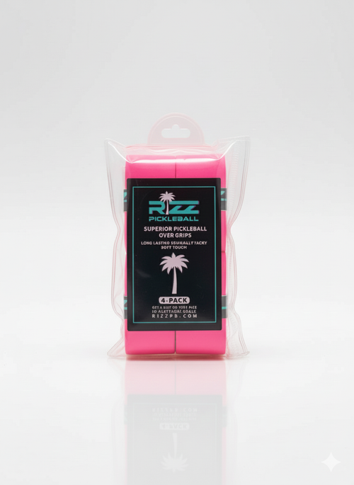RIZZ GRIPS 4 PACK TACKY - NEON PINK