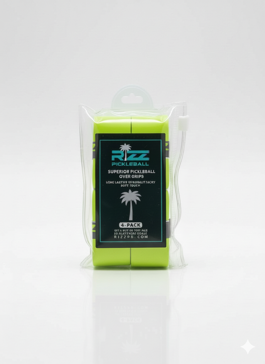 RIZZ GRIPS 4 PACK TACKY - NEON GREEN