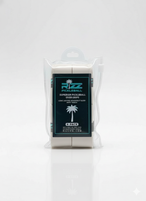 RIZZ GRIPS 4 PACK TACKY - WHITE