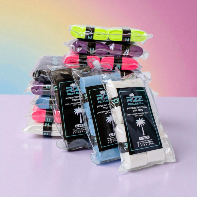 RIZZ GRIPS 4 PACK TACKY - NEON PINK